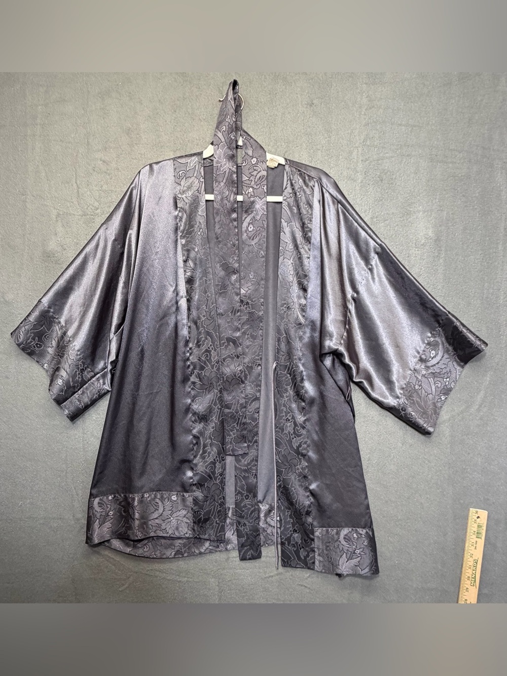 Gold label one size VICTORIA'S SECRET GRAY ROBE with tie back